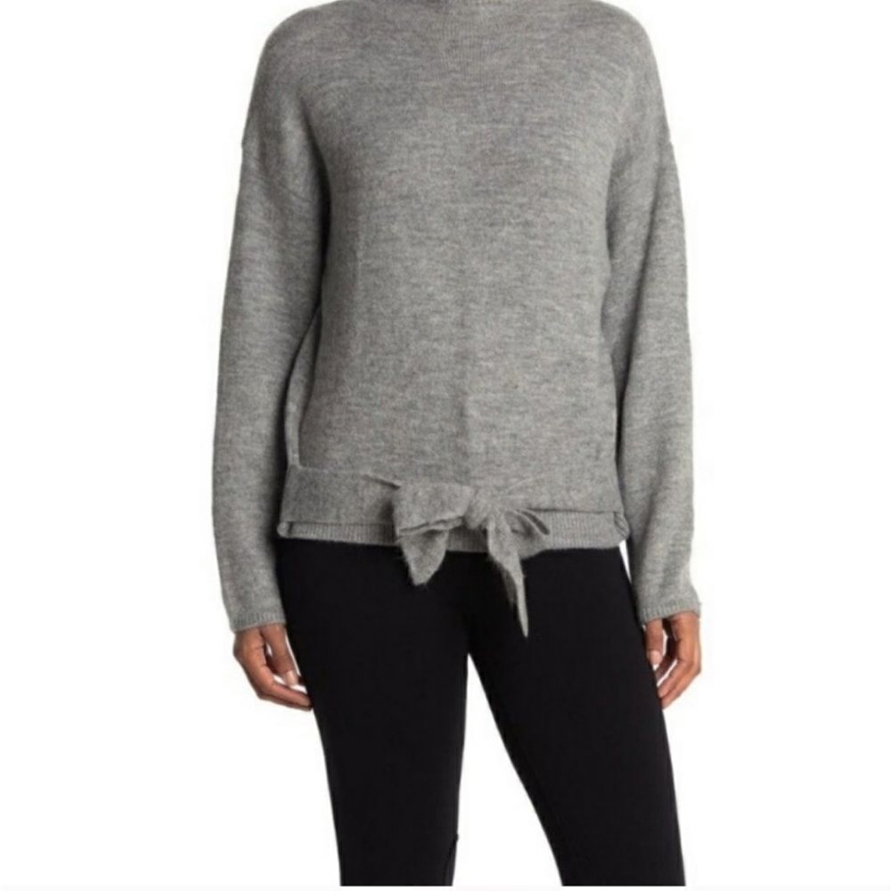 Nordstrom Wayf Gray Waist Tie Sweater Contemporary Casual Feminine Boho